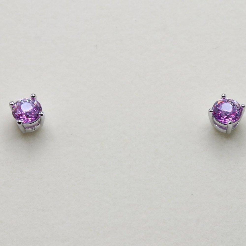 Swarovski - Purple Stud Earrings NEW IN BOX #5639135